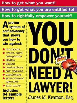cover image of You Don't Need a Lawyer